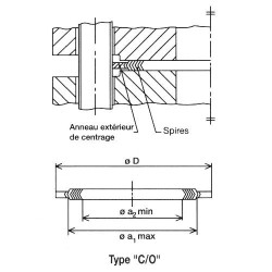 Joint spiralé GR class 150 C/O Joint spiralé GR class 150 C/O