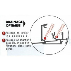 Seuil nez incliné H 44, porte 56 mm Seuil nez incliné H 44, porte 56 mm