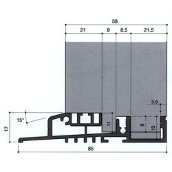 Seuil magnétique MAG02, porte 58 mm Seuil magnétique MAG02, porte 58 mm