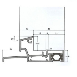 Seuil H 33, porte 58mm Seuil H 33, porte 58mm