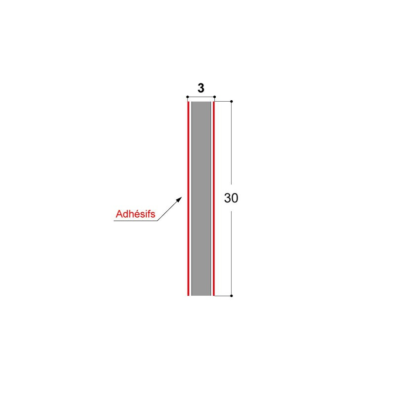 Adhésif double-face épaisseur 3 mm Adhésif double-face épaisseur 3 mm