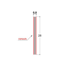 Adhésif double-face épaisseur 0,8 mm noir Adhésif double-face épaisseur 0,8 mm noir
