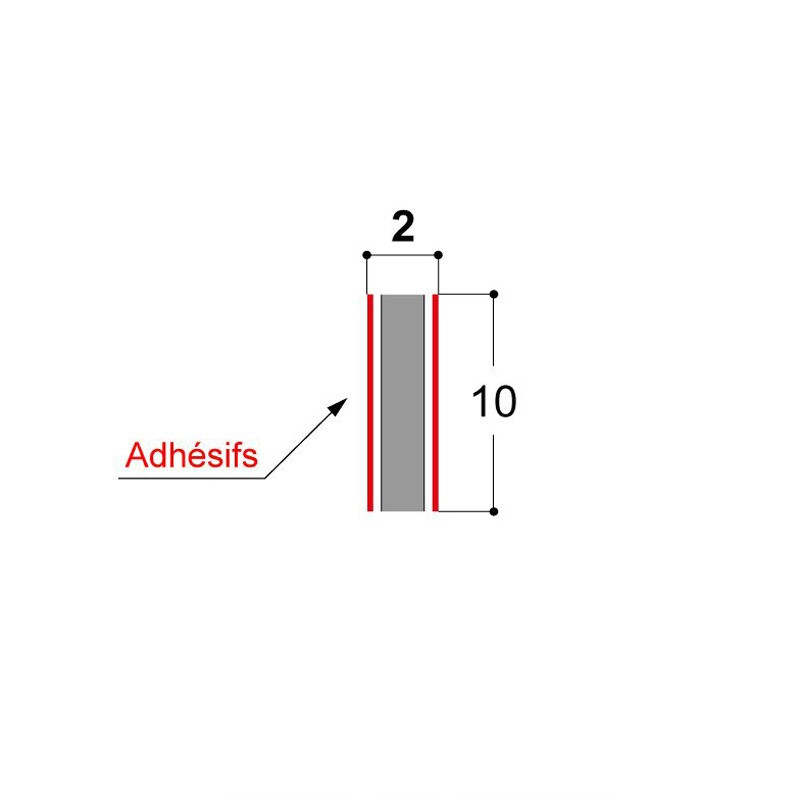 Adhésif double-face épaisseur 2 mm Adhésif double-face épaisseur 2 mm