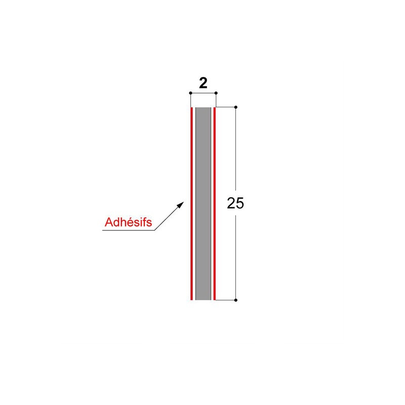Adhésif double-face épaisseur 2 mm Adhésif double-face épaisseur 2 mm
