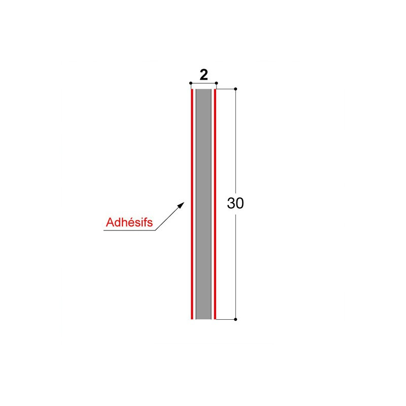 Adhésif double-face épaisseur 2 mm Adhésif double-face épaisseur 2 mm