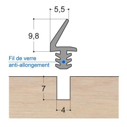 Joint lèvre queue de sapin LS1 FV Joint lèvre queue de sapin LS1 FV
