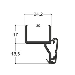 Profilé pour doubles-vitrages 20 mm Profilé pour doubles-vitrages 20 mm