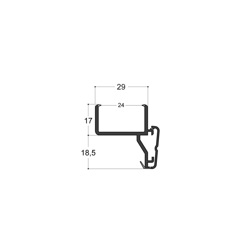 Profilé pour doubles-vitrages 24 mm Profilé pour doubles-vitrages 24 mm