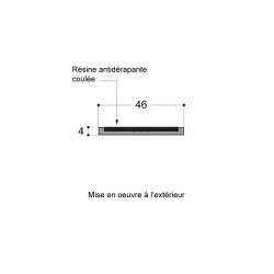 Dessus de marche aluminium extérieur Dessus de marche aluminium extérieur