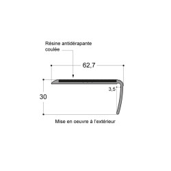 Nez de marche aluminium extérieur NDM Nez de marche aluminium extérieur NDM