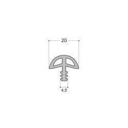 Bordure de chant demi-ronde PVC Bordure de chant demi-ronde PVC