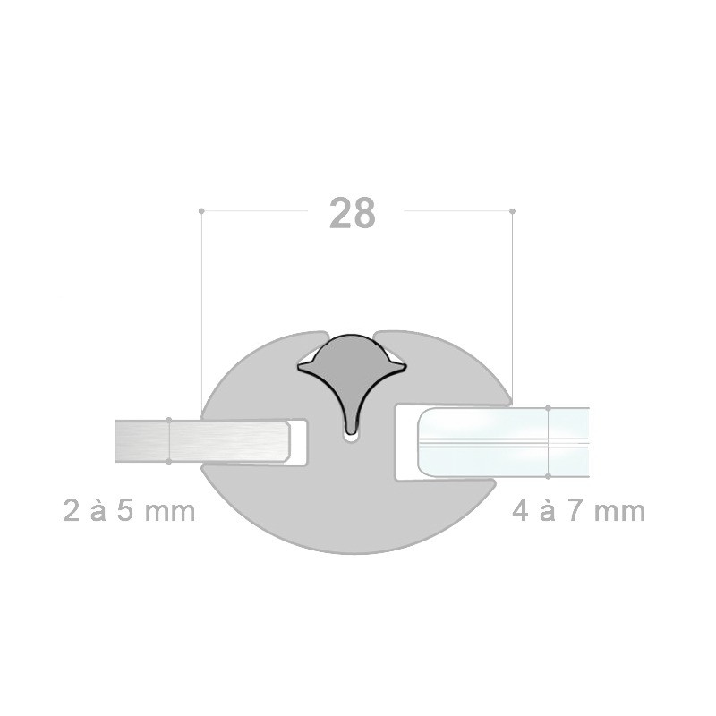 Clef pour profil pare brise N°1 A Clef pour profil pare brise N°1 A