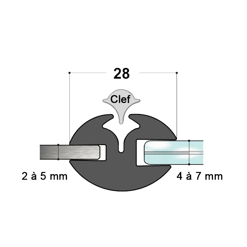 Profil à clef N°1 A Profil à clef N°1 A