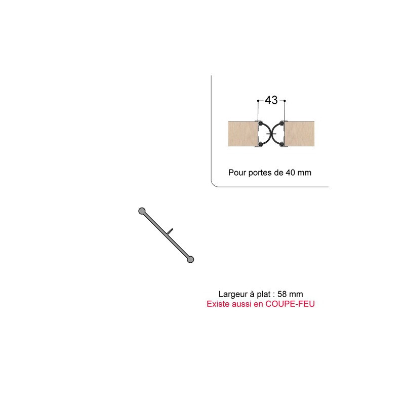 Joint anti-pince doigts porte 40 Joint anti-pince doigts porte 40