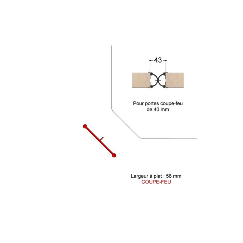 Joint anti-pince doigts porte 40 CF Joint anti-pince doigts porte 40 CF