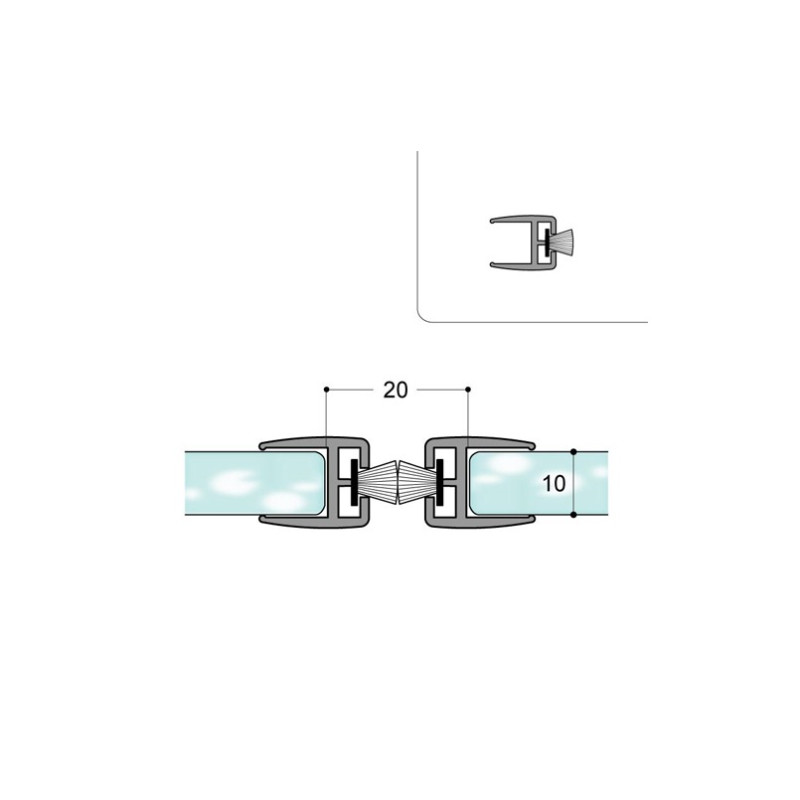 Brosse centrale 5 mm sur support Brosse centrale 5 mm sur support