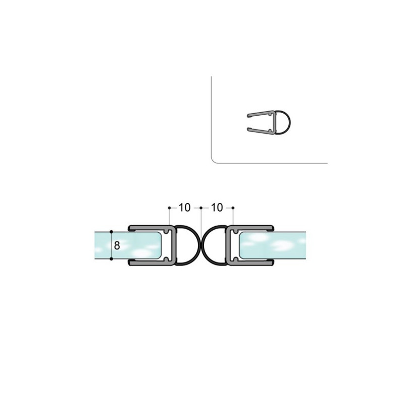 Profilé porte de douche V30 Profilé porte de douche V30