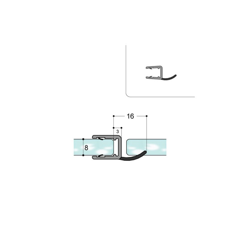 Profilé porte de douche V40 Profilé porte de douche V40