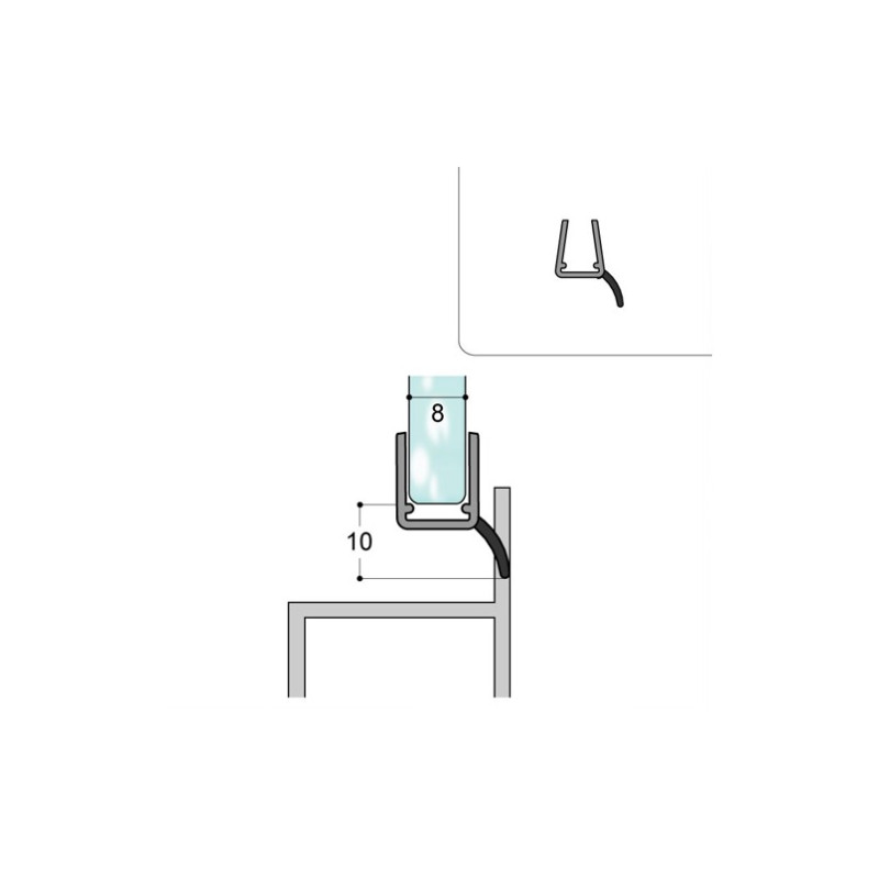 Profilé porte de douche V60 Profilé porte de douche V60
