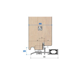 Seuil thermique H 20, porte 68 mm Seuil thermique H 20, porte 68 mm