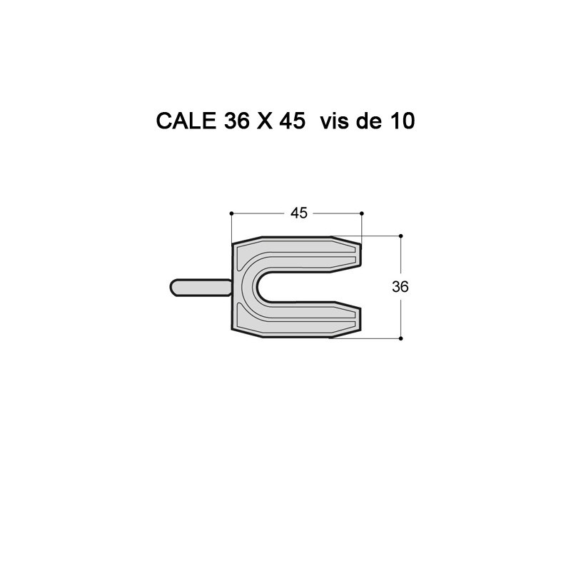 Cale de vitrage en U Cale de vitrage en U