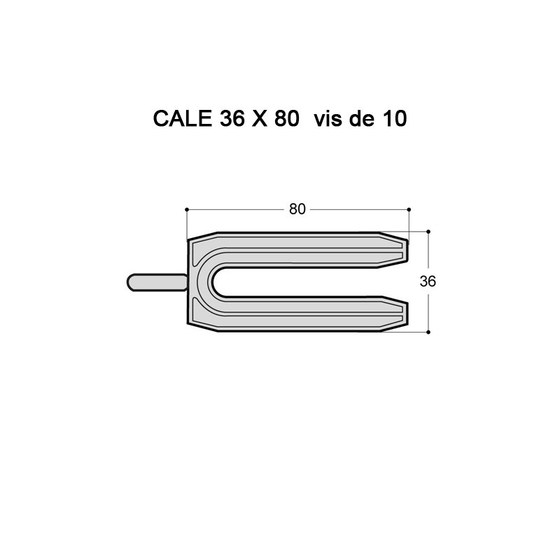 Cale de vitrage en U Cale de vitrage en U