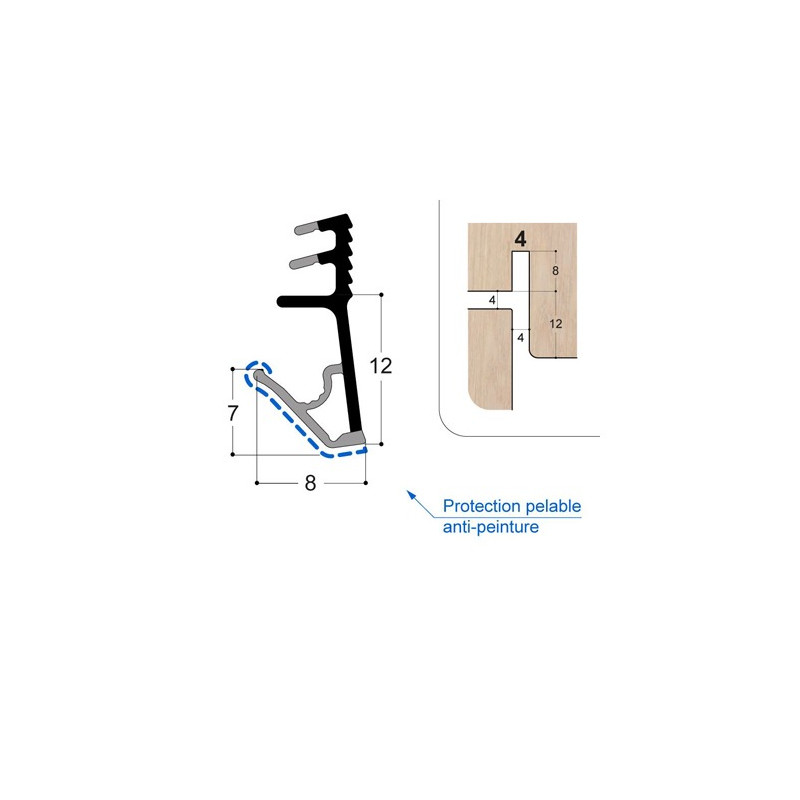 Joint isophonique multichambre F12 R4 S PR Joint isophonique multichambre F12 R4 S PR