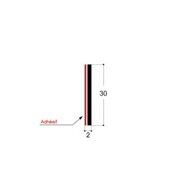 Bande rigide avec pression, H 2 mm CF Bande rigide avec pression, H 2 mm CF