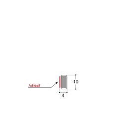 Bande rigide avec pression, H 4 mm CF Bande rigide avec pression, H 4 mm CF