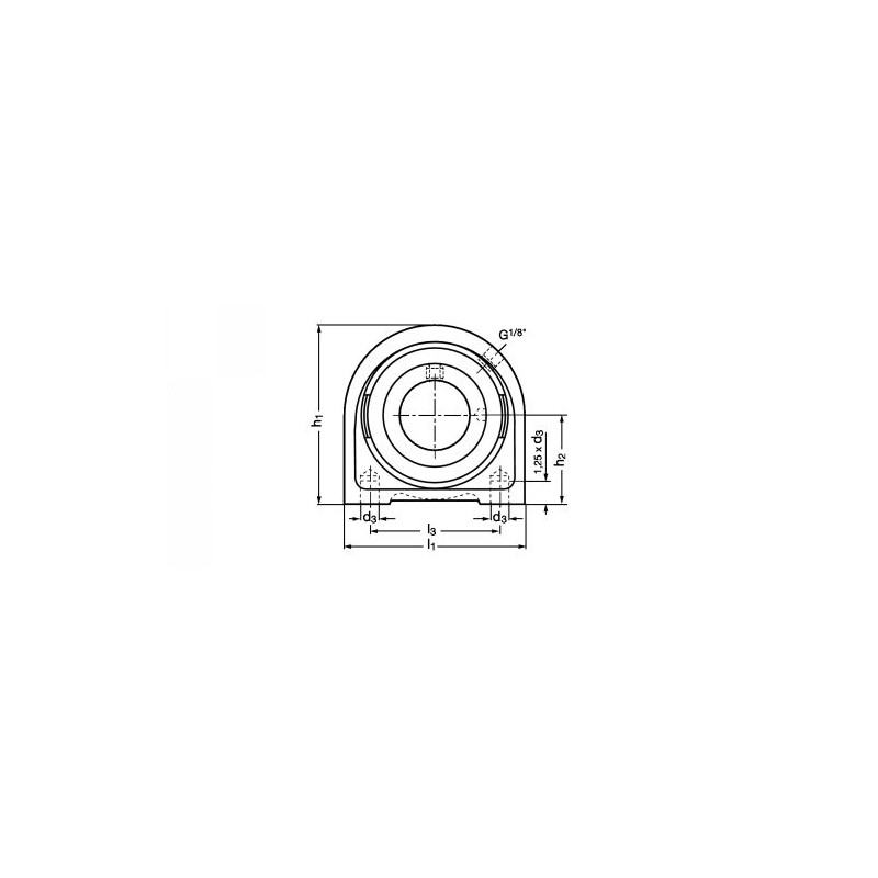 Palier à semelle courte avec corps en fonte M7-RSHE, roulement à billes auto-aligneur à bague de blocage excentrique, bague exté Palier à semelle courte avec corps en fonte M7-RSHE, roulement à billes auto-aligneur à bague de blocage excentrique, bague exté
