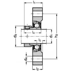 Palier applique avec corps en fonte M7-FLCTE Palier applique avec corps en fonte M7-FLCTE