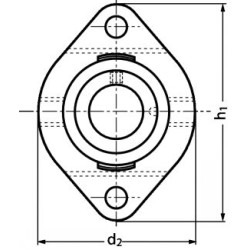 Palier applique avec corps en fonte M7-FLCTE Palier applique avec corps en fonte M7-FLCTE