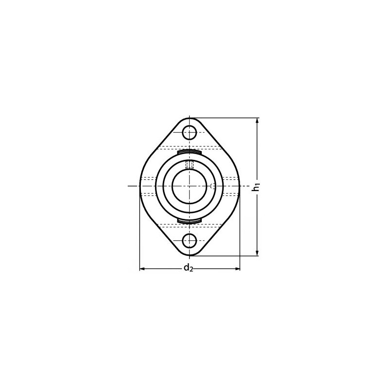 Palier applique avec corps en fonte M7-FLCTE Palier applique avec corps en fonte M7-FLCTE