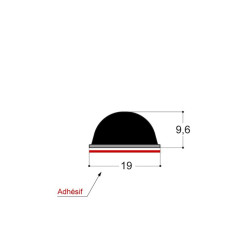Butée adhésive noire Butée adhésive noire