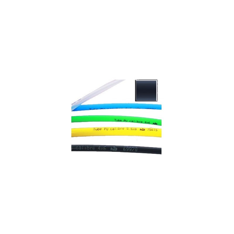 Tube polyuréthane calibré noir, bobine de 25 m Tube polyuréthane calibré noir, bobine de 25 m