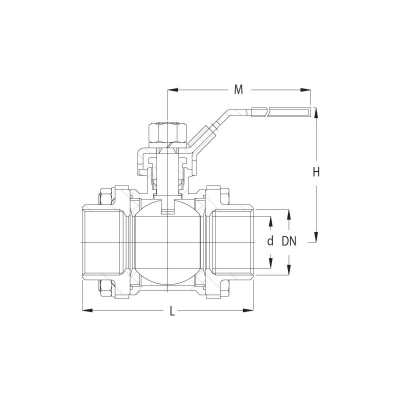 Robinet taraudé BSP à boisseau sphérique inox femelle 7446 Robinet taraudé BSP à boisseau sphérique inox femelle 7446