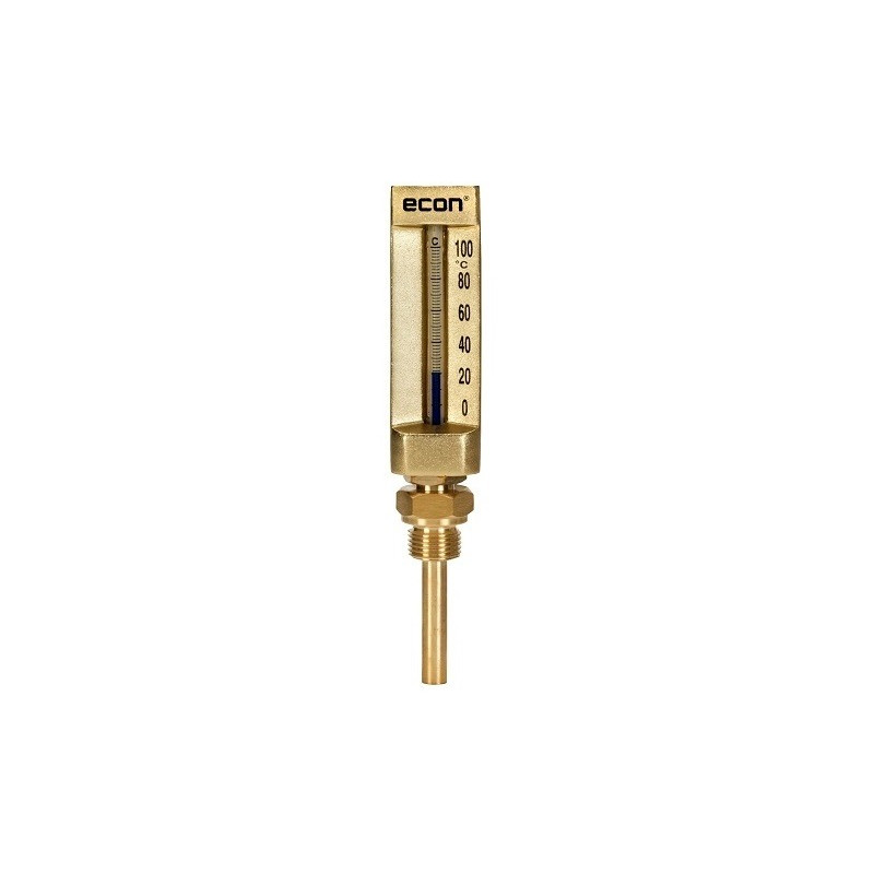 Thermomètre tube de verre connexion verticale Thermomètre tube de verre connexion verticale