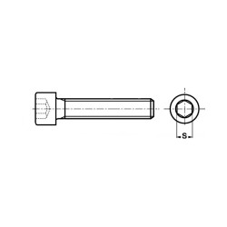 Vis à tête cylindrique filetage total cl 8.8 DIN912 zingué Vis à tête cylindrique filetage total cl 8.8 DIN912 zingué