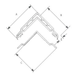 Protection angle de mur à visser sur profil Protection angle de mur à visser sur profil