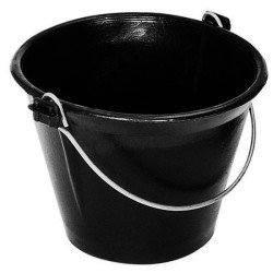 Seau en caoutchouc naturel 12 L pour maçon Seau en caoutchouc naturel 12 L pour maçon