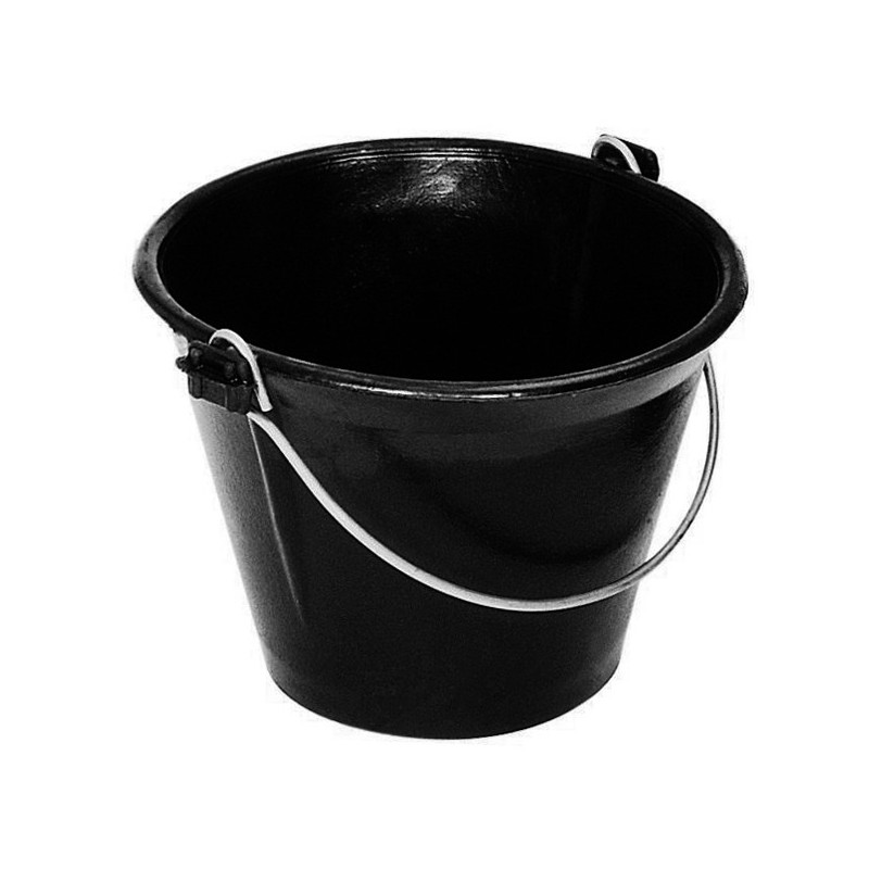 Seau en caoutchouc naturel 12 L pour maçon Seau en caoutchouc naturel 12 L pour maçon