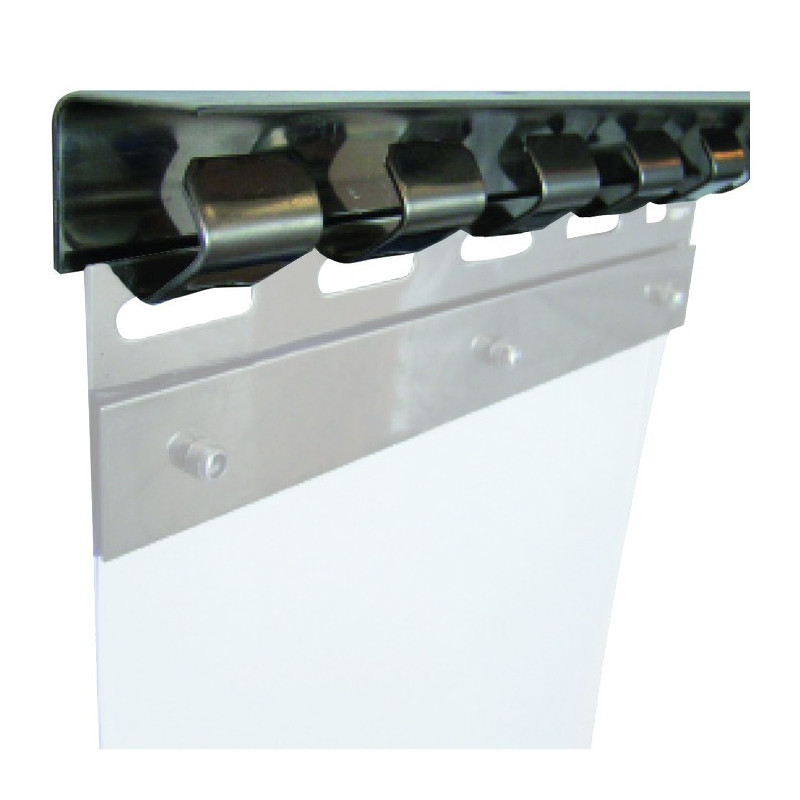 Rail 984/1230/1968 mm porte souple profil std inox Rail 984/1230/1968 mm porte souple profil std inox