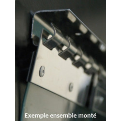 Rail 984/1230/1968 mm porte souple profil std inox Rail 984/1230/1968 mm porte souple profil std inox