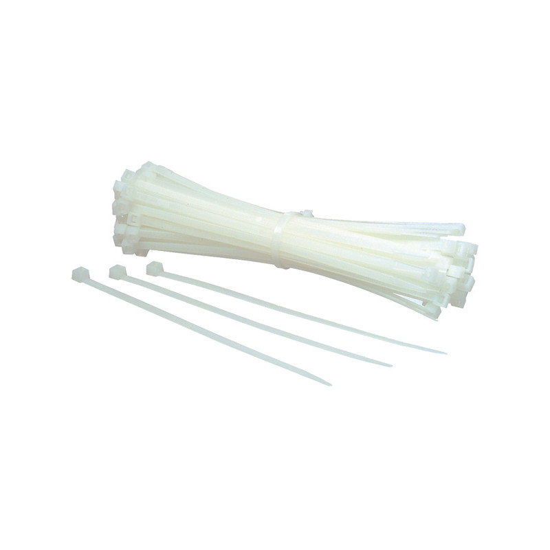 100 Colliers nylon PA 6.6 naturel 100x2,5 mm 100 Colliers nylon PA 6.6 naturel 100x2,5 mm
