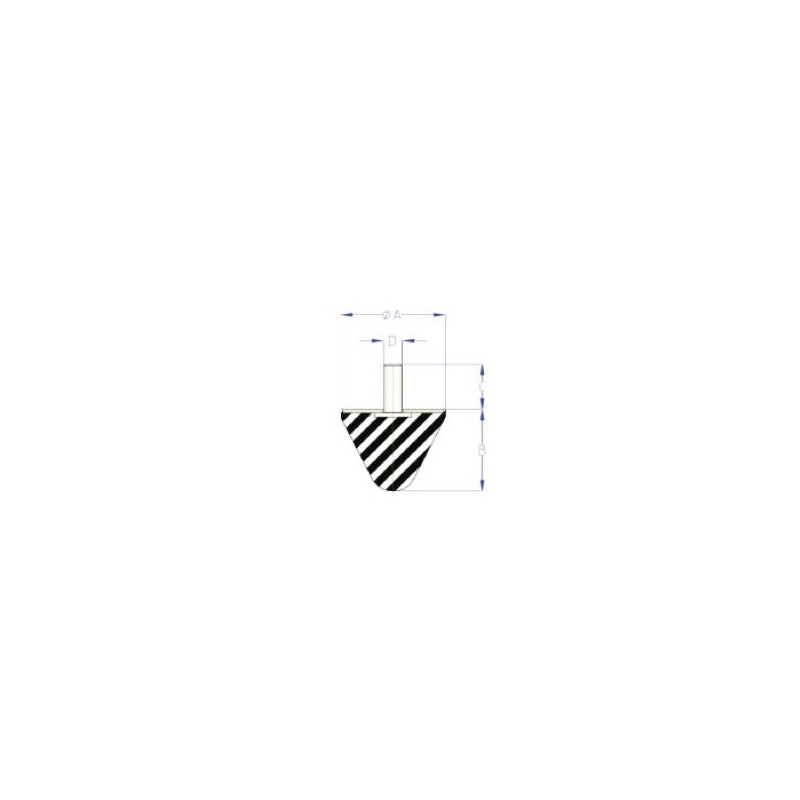 Butée progressive conique fixation 1 tige (Lesol) Butée progressive conique fixation 1 tige (Lesol)