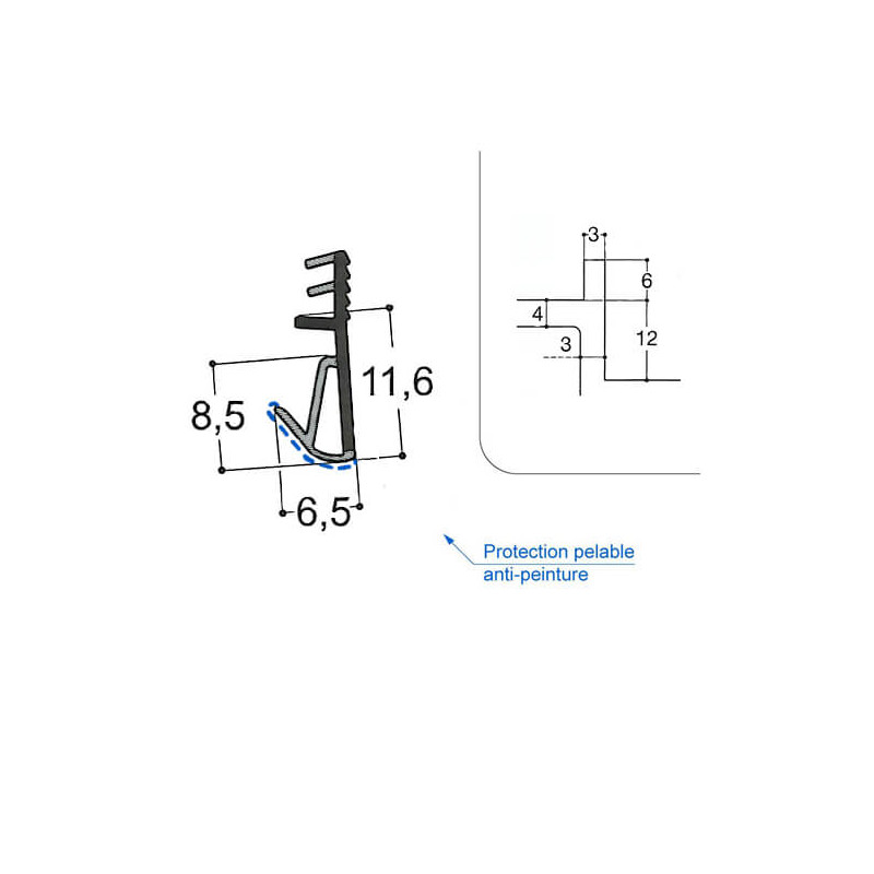 Joint isophonique multichambre F12 R3 J3 PR Joint isophonique multichambre F12 R3 J3 PR