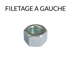 Ecrou hexagonal filetage à gauche cl 8 zingué Ecrou hexagonal filetage à gauche cl 8 zingué