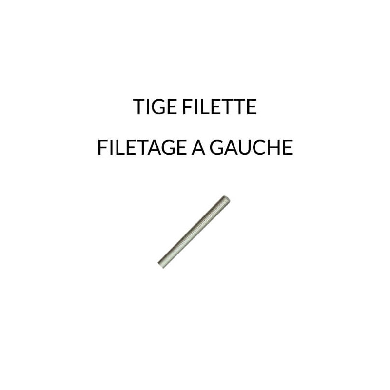 Tige filetée métrique pas à gauche zingué Tige filetée métrique pas à gauche zingué
