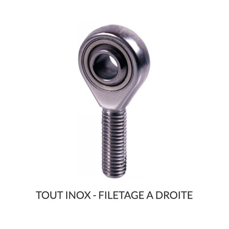 Embout mâle tout inox C1-47 filetage à droite Embout mâle tout inox C1-47 filetage à droite