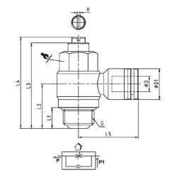Régulateur de débit tournant cylindrique Régulateur de débit tournant cylindrique